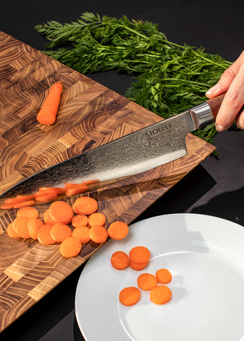 Chef Knife - Damascus & Teak (8 Inch)